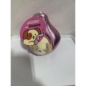 NEW Anirollz x Kisses Stuffed Plush Hershey’s Chocolate Kiss Metallic Pink NWT